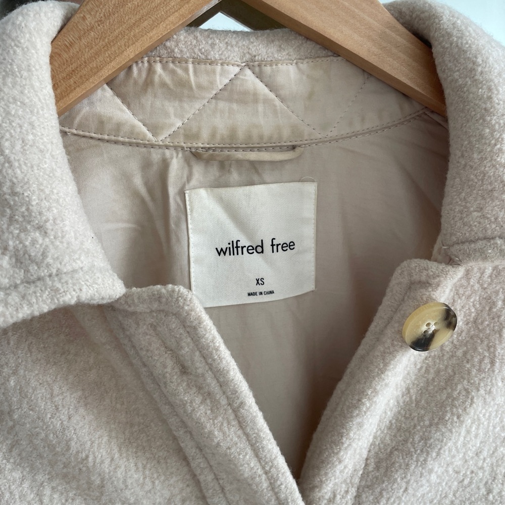 XS Wilfred Ganna Shirt Jacket in Cream - Picture 5 of 5